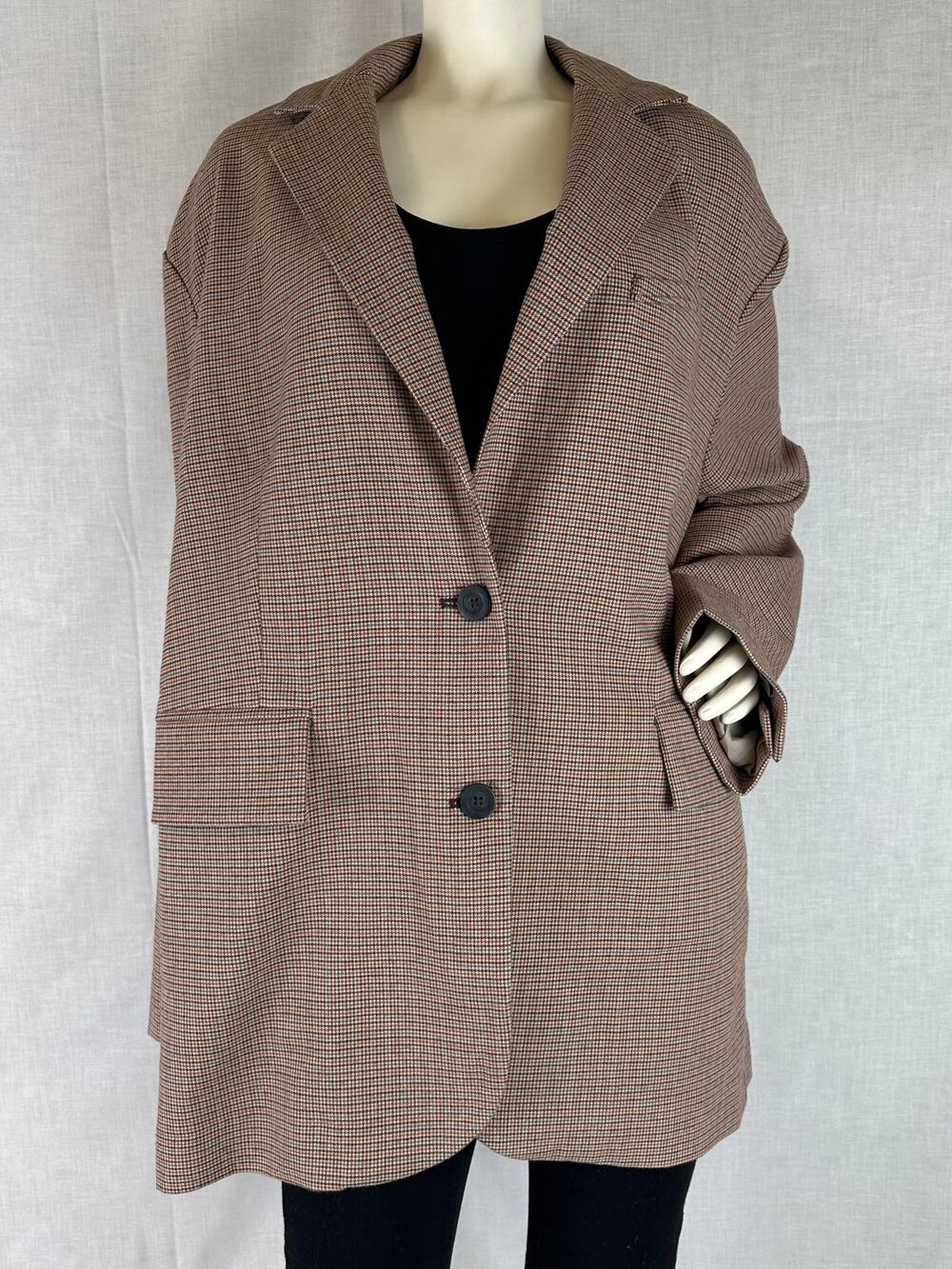 Free People Reggie Oversize Blazer in Ginger Combo Women's Sz S NWT